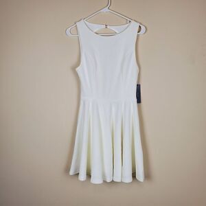 Lulus White Backless Skater Mini Dress